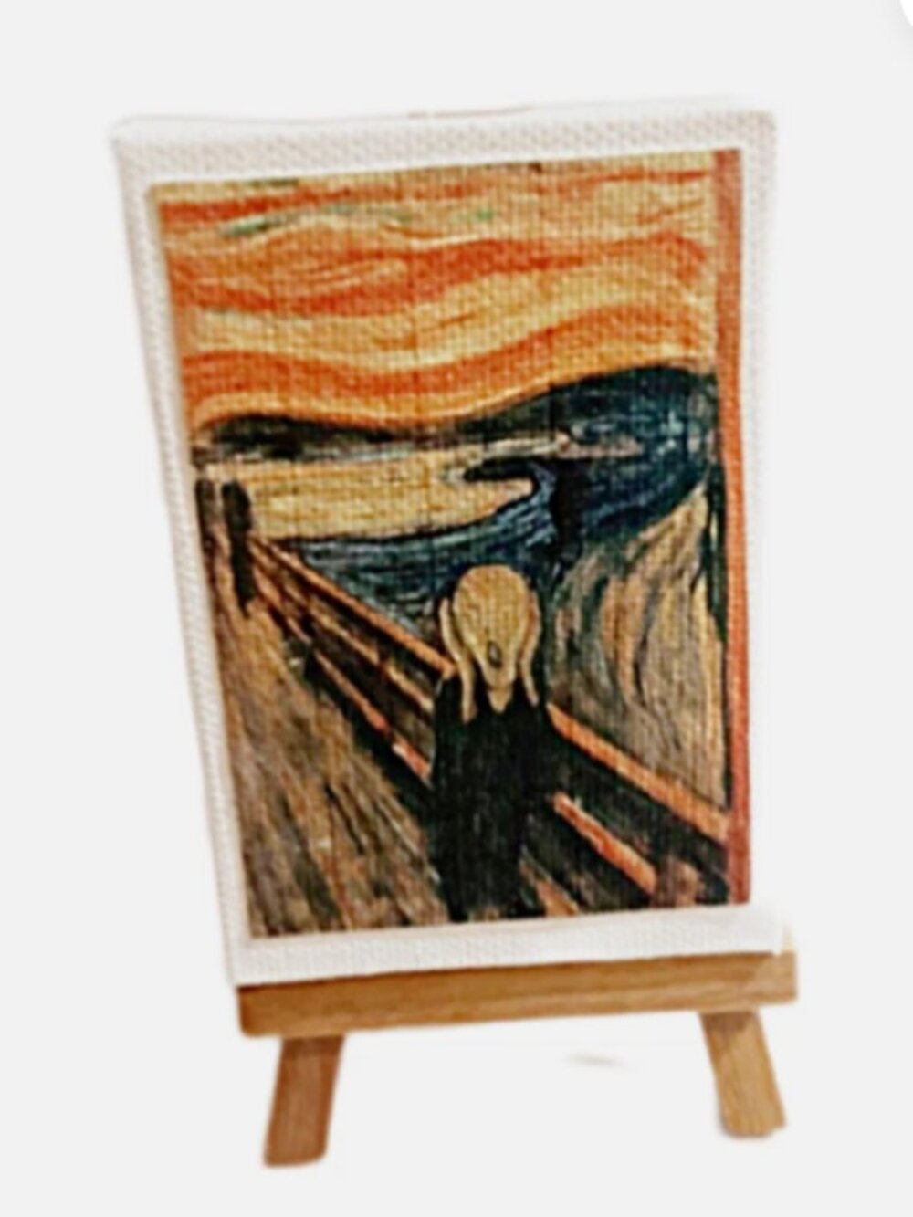 ACEO Print on Canvas, The Scream by Munch, Famous Art